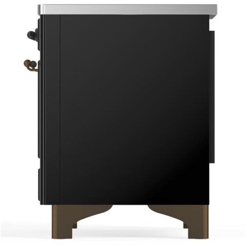 Ilve UMI09NS3BKB Glossy Black W/ Bronze Trim