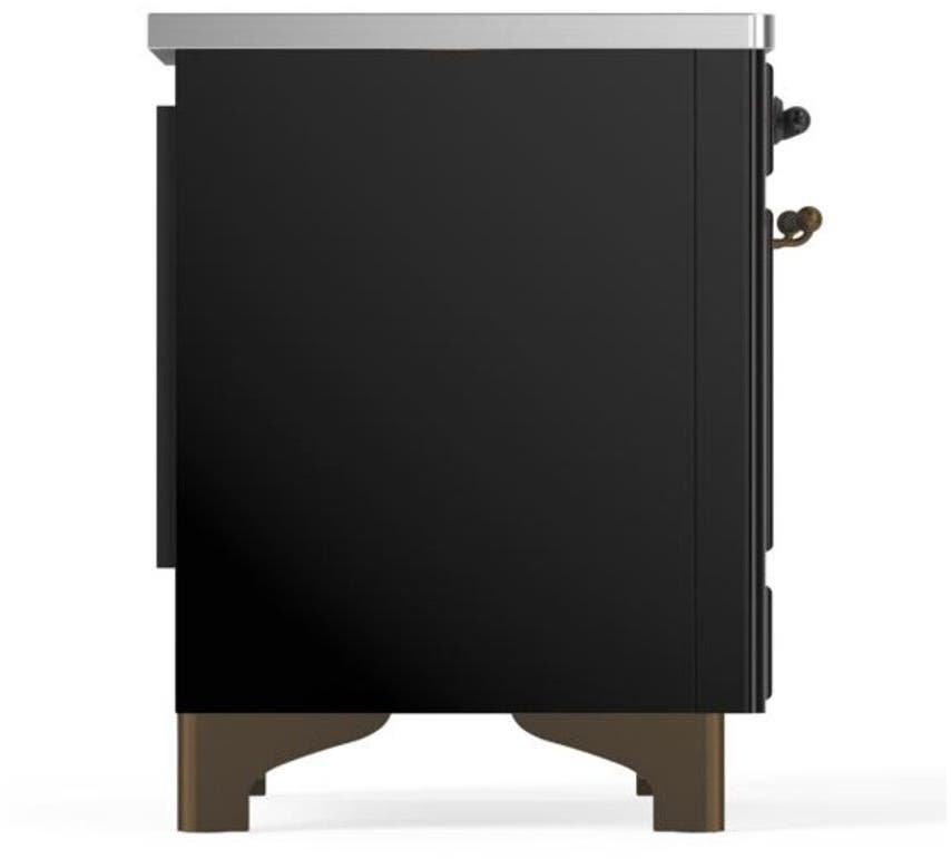 Ilve UMI09NS3BKB Glossy Black W/ Bronze Trim