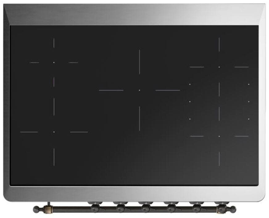 Ilve UMI09NS3BKB Glossy Black W/ Bronze Trim