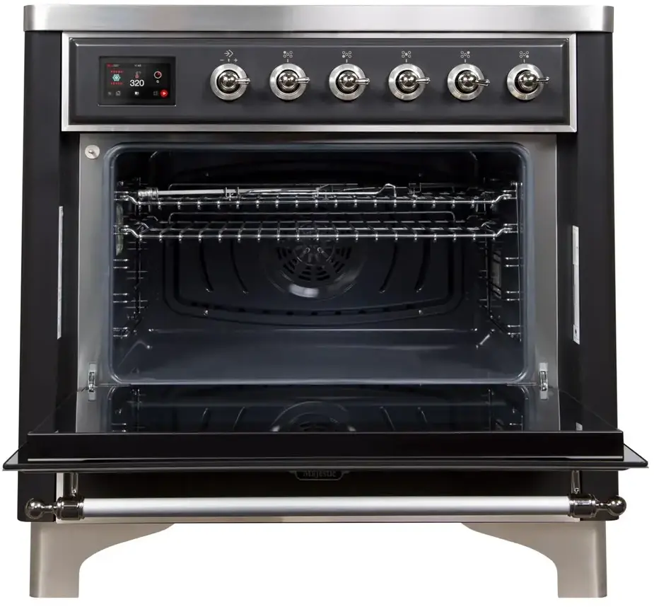 Ilve UMI09NS3BKC Glossy Black W/ Chrome Trim