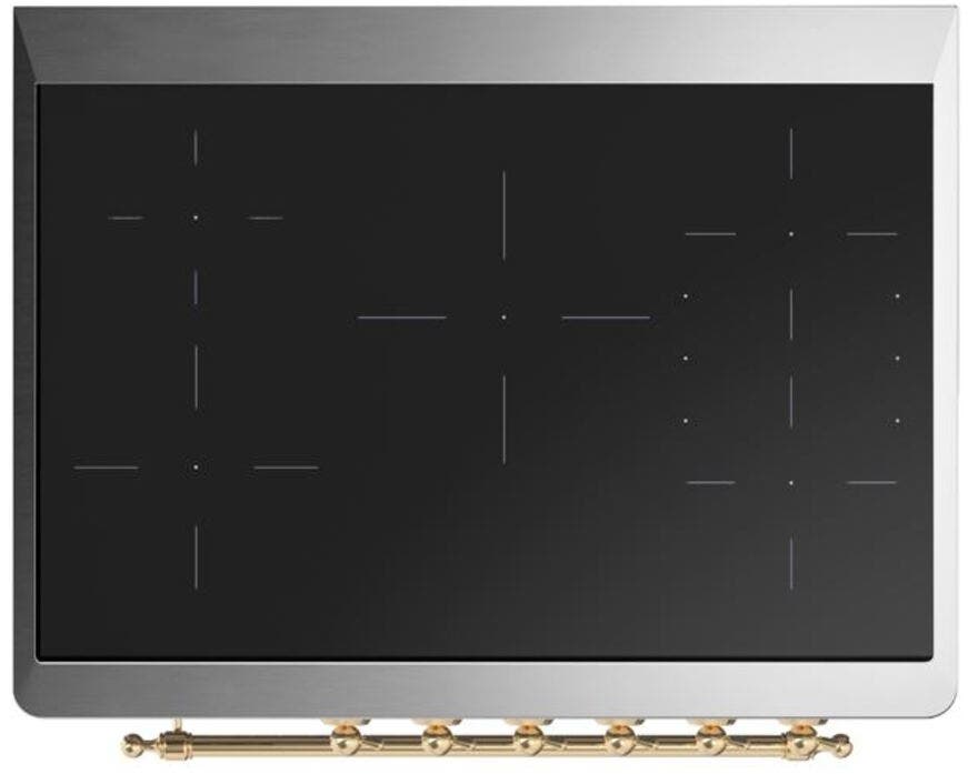 Ilve UMI09NS3BKG Glossy Black W/ Brass Trim