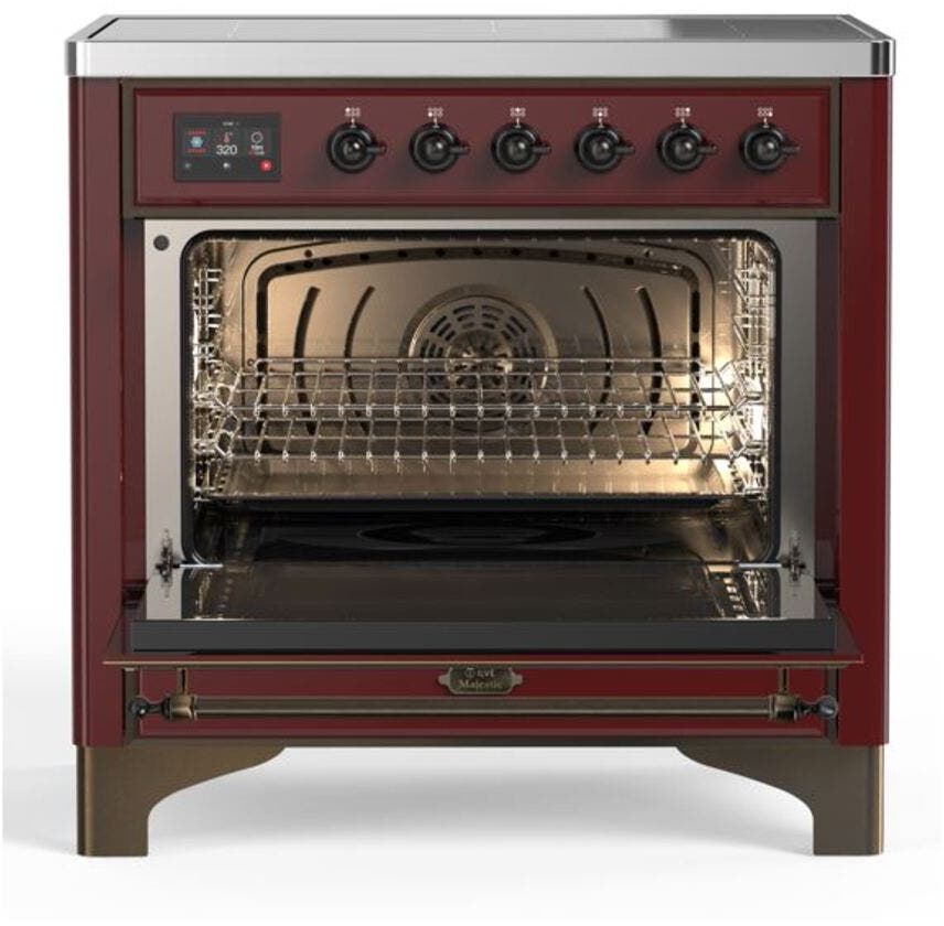 Ilve UMI09NS3BUB Burgundy W/ Bronze Trim
