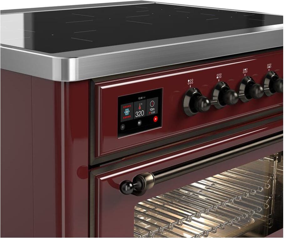 Ilve UMI09NS3BUB Burgundy W/ Bronze Trim