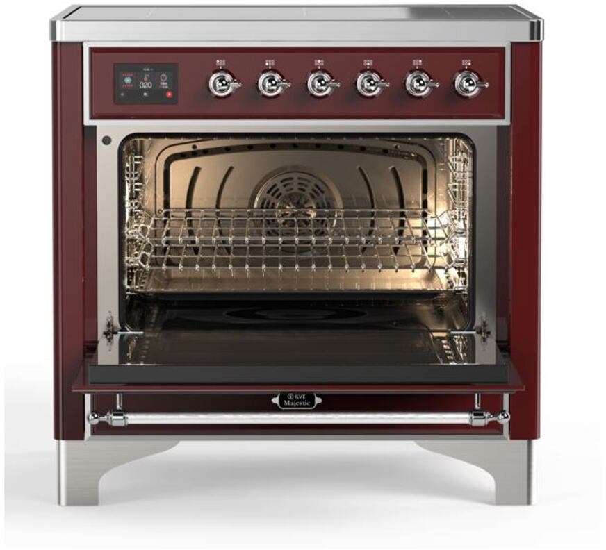 Ilve UMI09NS3BUC Burgundy W/ Chrome Trim