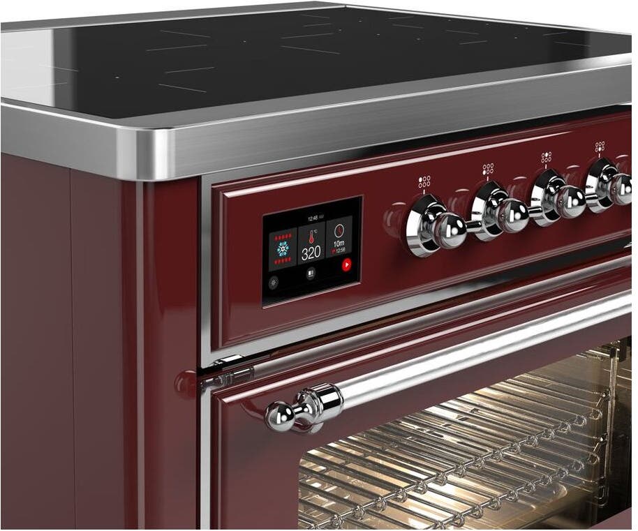 Ilve UMI09NS3BUC Burgundy W/ Chrome Trim