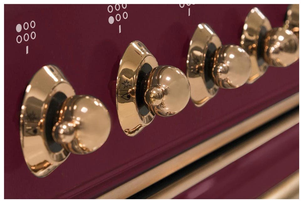Ilve UMI09NS3BUP Burgundy W/ Copper Trim
