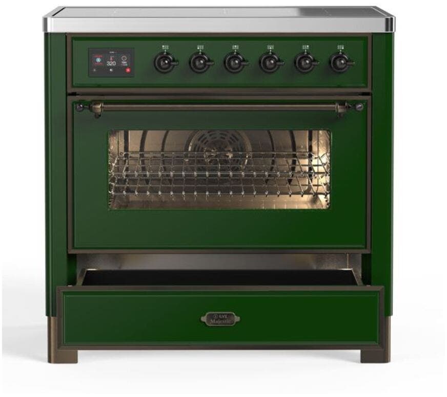 Ilve UMI09NS3EGB Emerald Green W/ Bronze Trim