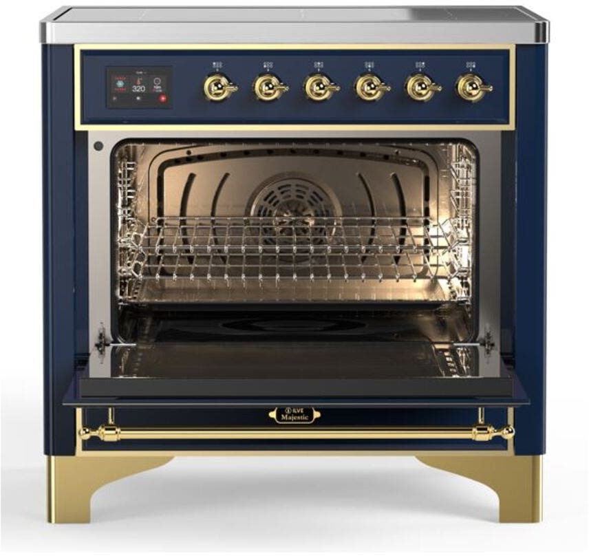 Ilve UMI09NS3MBG Midnight Blue W/ Brass Trim
