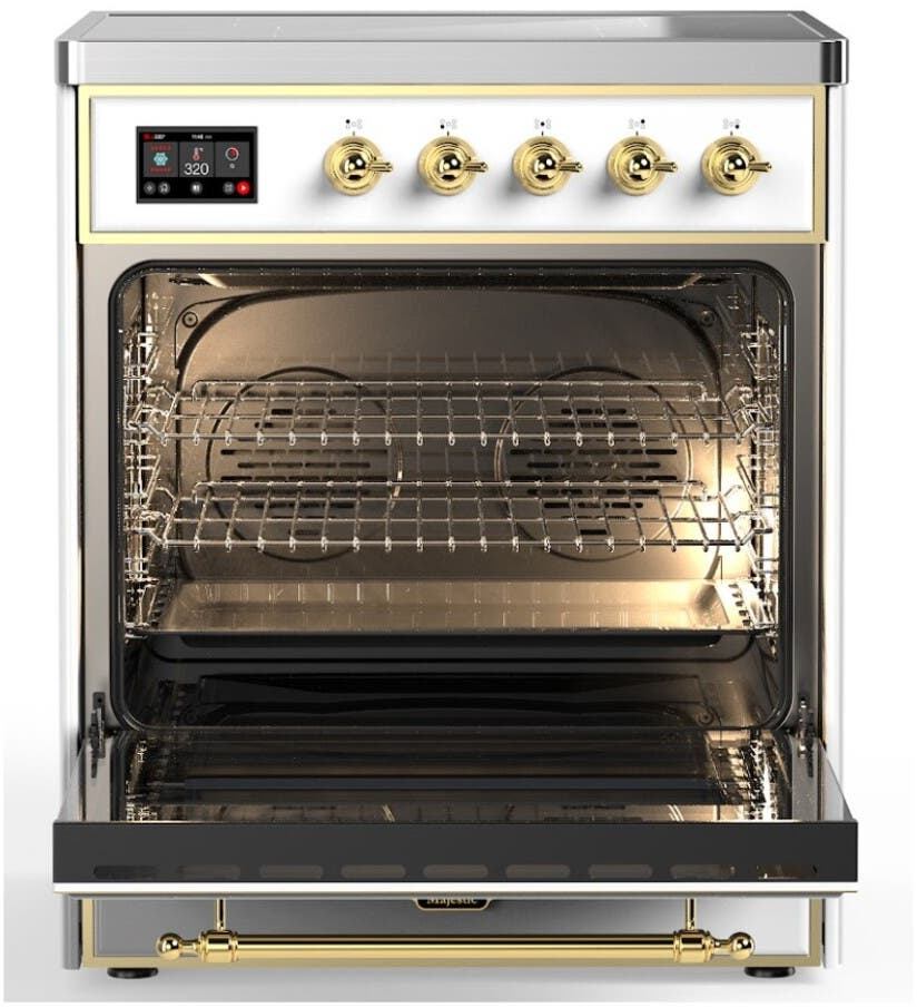 Ilve UMI30QNE3WHG White W/ Brass Trim