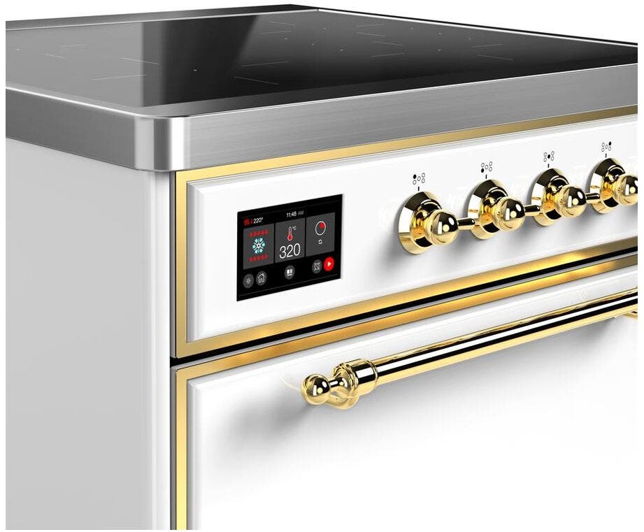 Ilve UMI30QNE3WHG White W/ Brass Trim