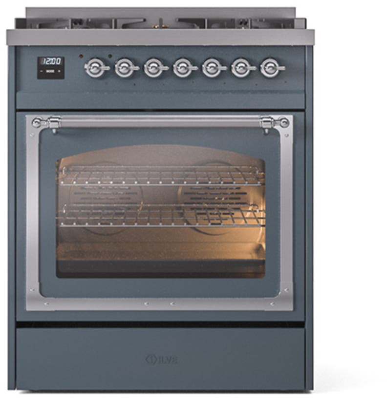 Ilve UN30NMPBGC Blue Grey With Chrome Knobs, Natural Gas