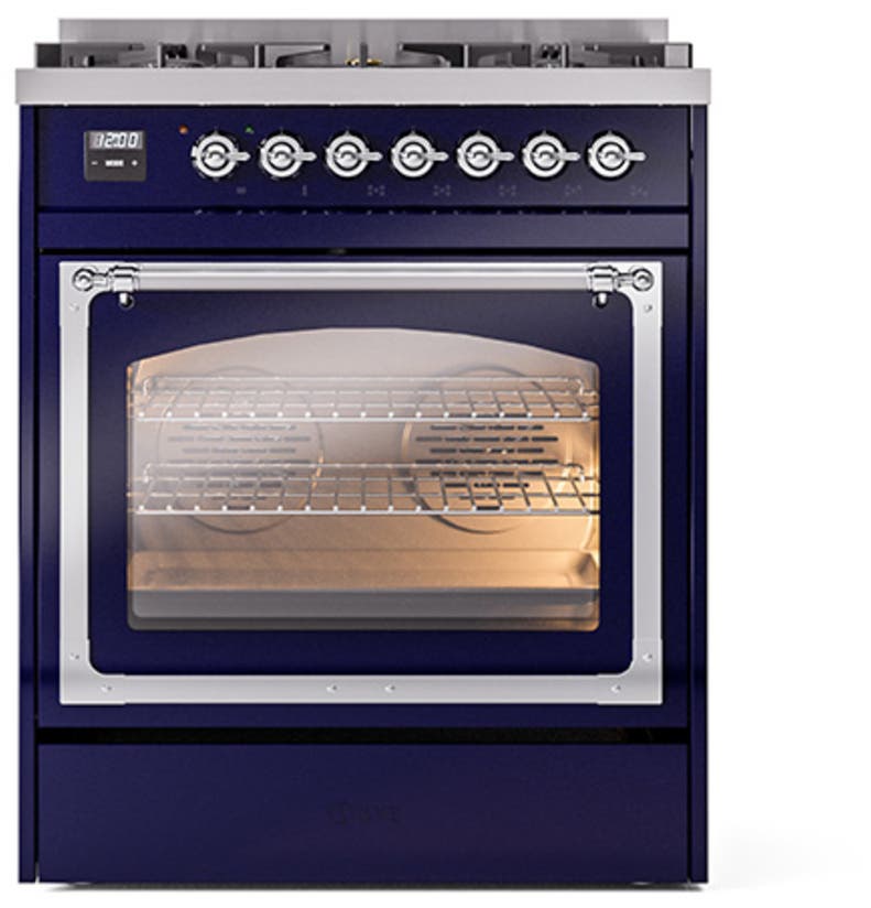 Ilve UN30NMPMBC Midnight Blue With Chrome Knobs, Natural Gas
