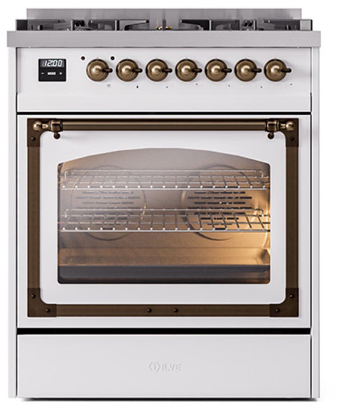 Ilve UN30NMPWHB White, Burnished Trim - NG