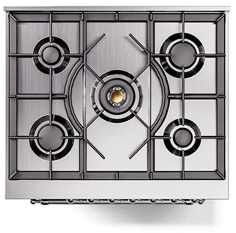 Ilve UN30QNMPBUCLP Burgundy With Chrome Knobs, Liquid Propane