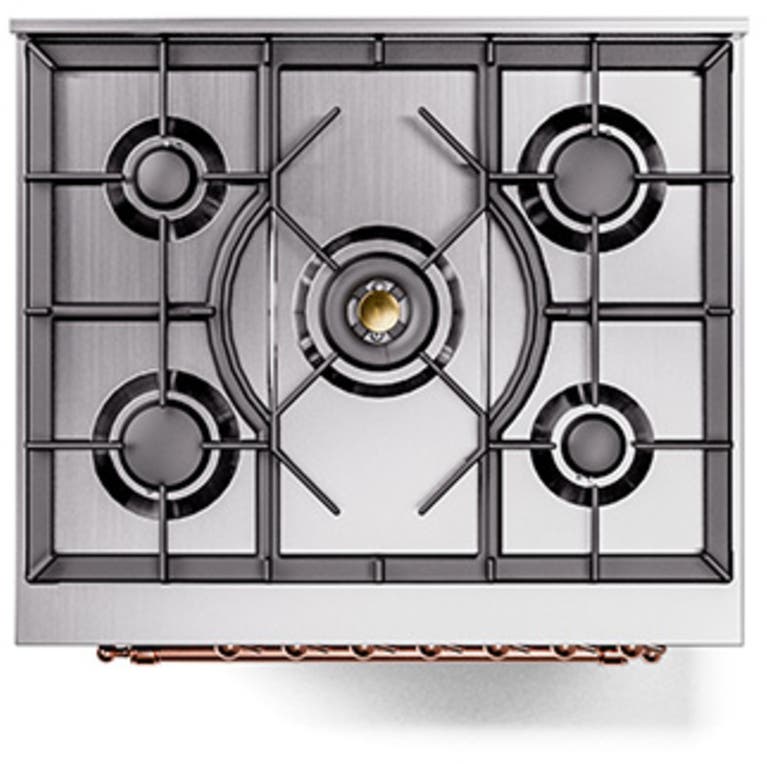 Ilve UN30QNMPMGPLP Graphite Matte With Copper Knobs, Liquid Propane