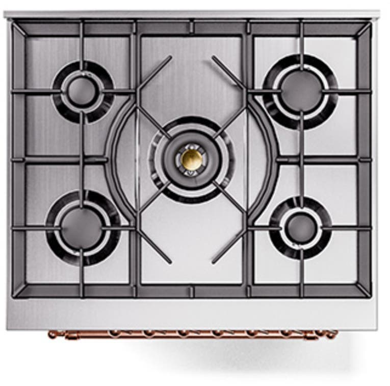 Ilve UN30QNMPWHPLP White With Copper Knobs, Liquid Propane
