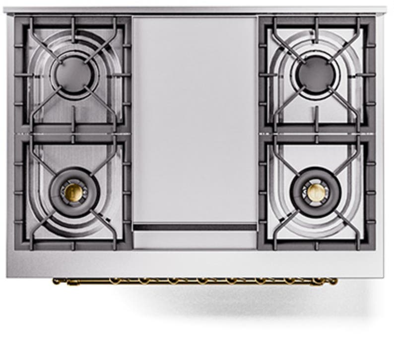 Ilve UN36FNMPMGG Graphite Matte With Brass Knobs, Natural Gas