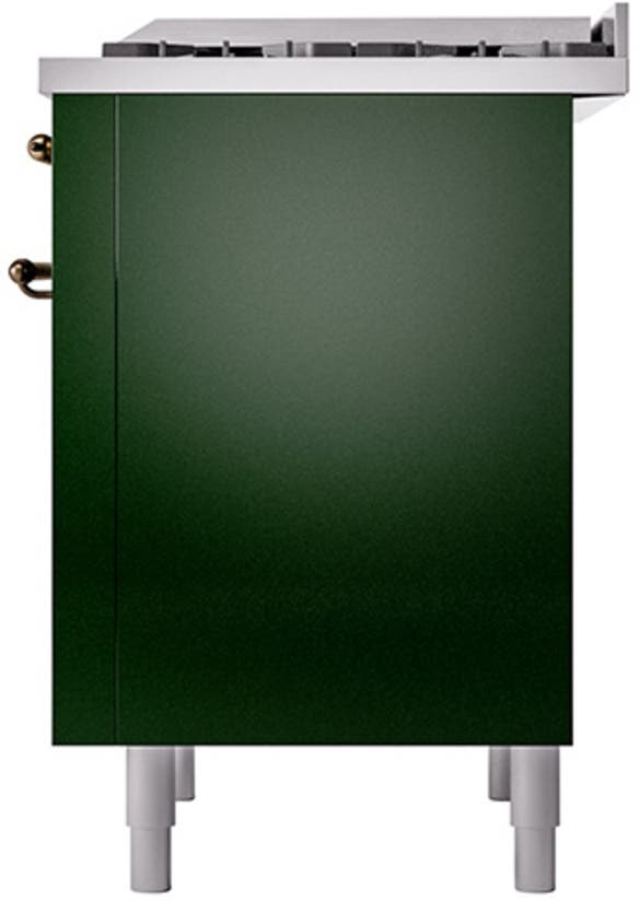 Ilve UN36FQNMPEGB Emerald Green With Bronze Knobs, Natural Gas