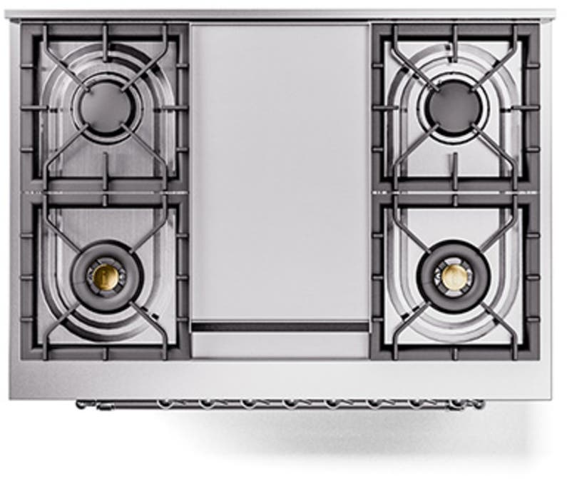 Ilve UN36FQNMPMGCLP Graphite Matte With Chrome Knobs, Liquid Propane