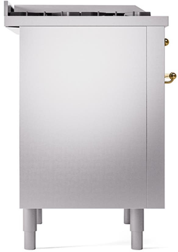 Ilve UN36FQNMPSSG Stainless Steel With Brass Knobs, Natural Gas