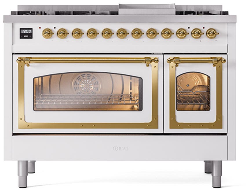 Ilve UN48FNMPRAG Ral Custom Color With Brass Knobs, Natural Gas
