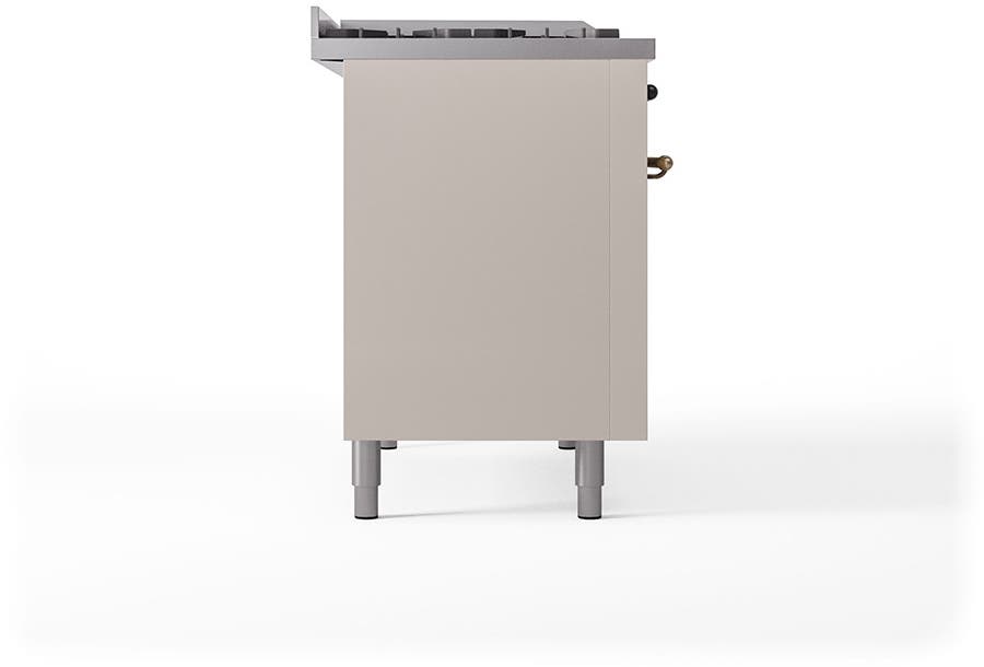 Ilve UN48FQNMPAWB Antique White With Bronze Knobs, Natural Gas