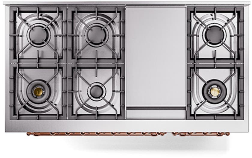 Ilve UN48FQNMPAWP Antique White With Copper Knobs, Natural Gas