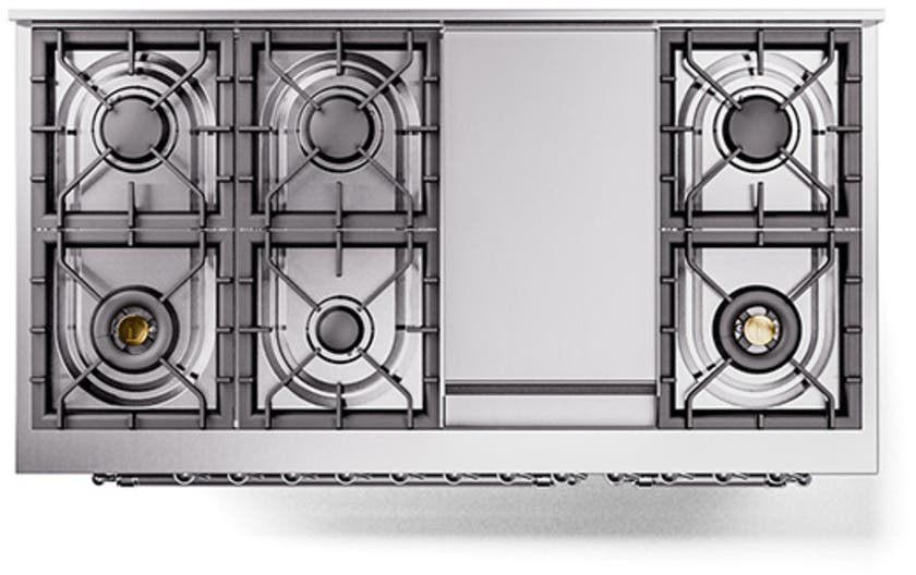 Ilve UN48FQNMPBGC Blue Grey With Chrome Knobs, Natural Gas