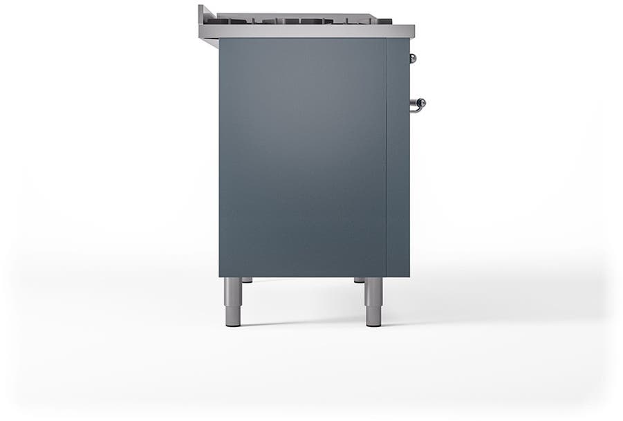 Ilve UN48FQNMPBGCLP Blue Grey With Chrome Knobs, Liquid Propane