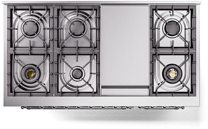Ilve UN48FQNMPBUCLP Burgundy With Chrome Knobs, Liquid Propane