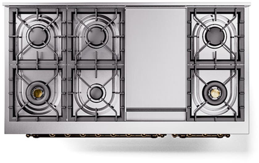 Ilve UN48FQNMPEGBLP Emerald Green With Bronze Knobs, Liquid Propane