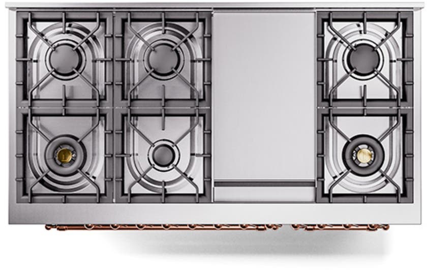 Ilve UN48FQNMPEGP Emerald Green With Copper Knobs, Natural Gas