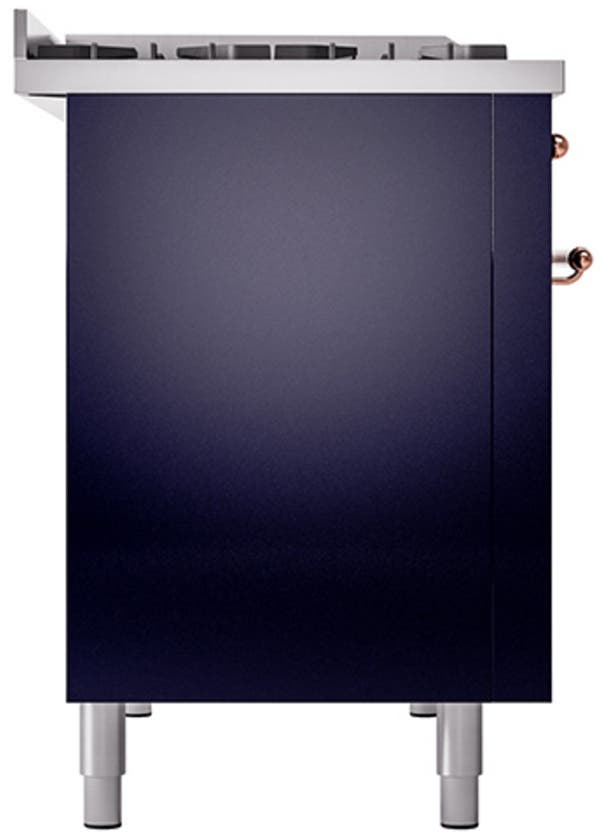 Ilve UN48FQNMPMBPLP Midnight Blue With Copper Knobs, Liquid Propane