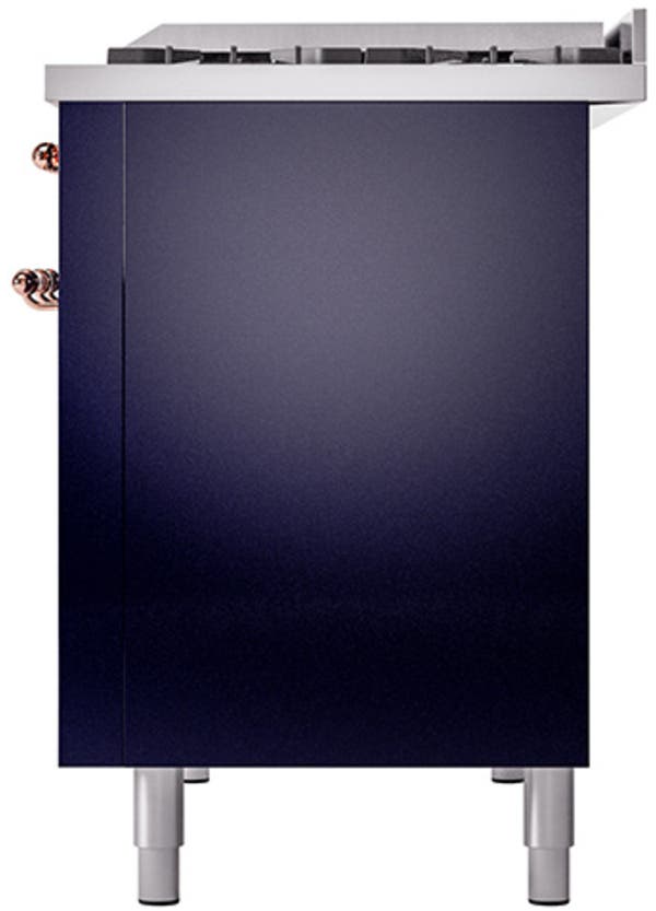 Ilve UN48FQNMPMBPLP Midnight Blue With Copper Knobs, Liquid Propane