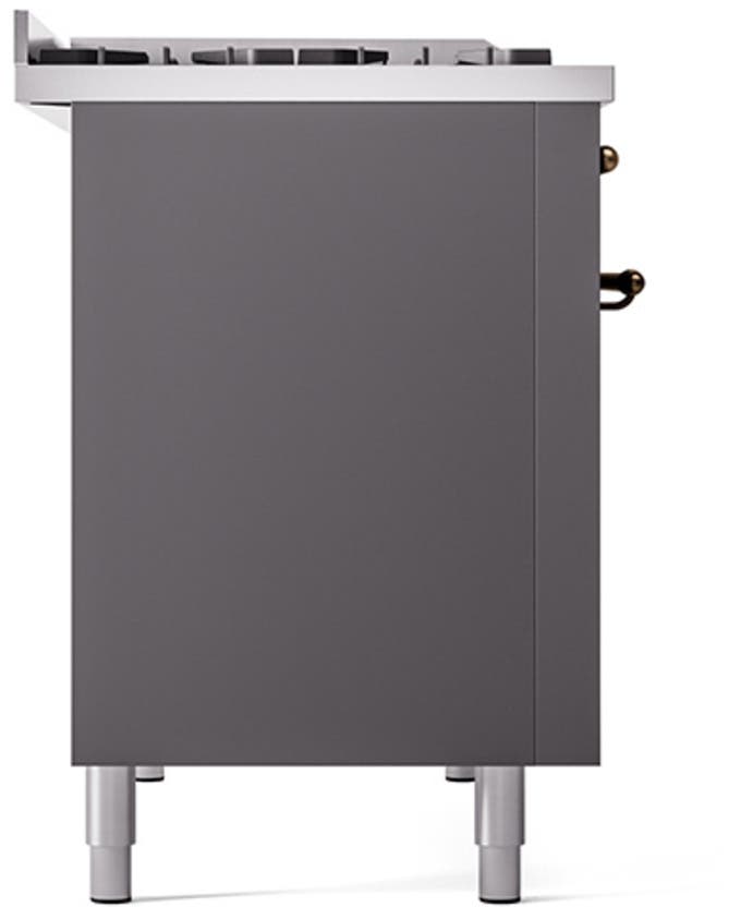 Ilve UN48FQNMPMGBLP Graphite Matte With Bronze Knobs, Liquid Propane