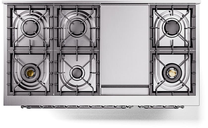 Ilve UN48FQNMPMGC Graphite Matte With Chrome Knobs, Natural Gas