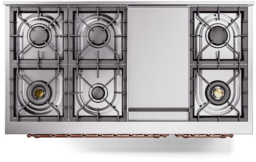 Ilve UN48FQNMPMGPLP Graphite Matte With Copper Knobs, Liquid Propane