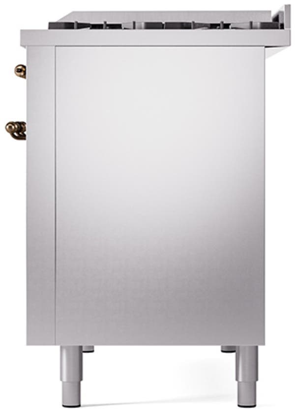 Ilve UN48FQNMPSSB Stainless Steel With Bronze Knobs, Natural Gas