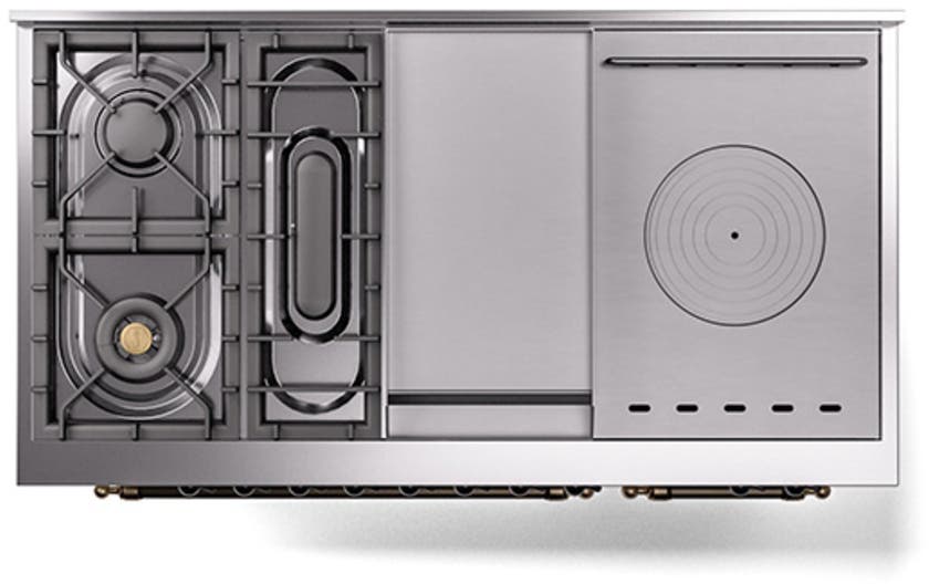 Ilve UN48FSNMPAWBLP Antique White With Bronze Knobs, Liquid Propane