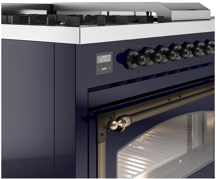 Ilve UN48FSNMPMBB Midnight Blue With Bronze Knobs, Natural Gas
