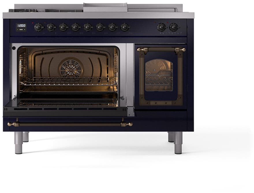 Ilve UN48FSNMPMBBLP Midnight Blue With Bronze Knobs, Liquid Propane
