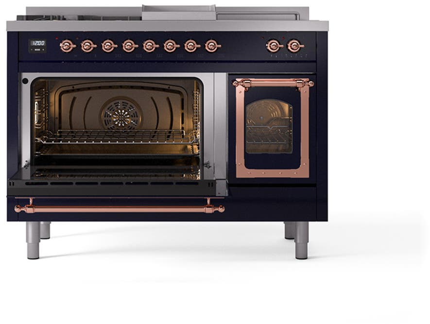 Ilve UN48FSNMPMBP Midnight Blue With Copper Knobs, Natural Gas