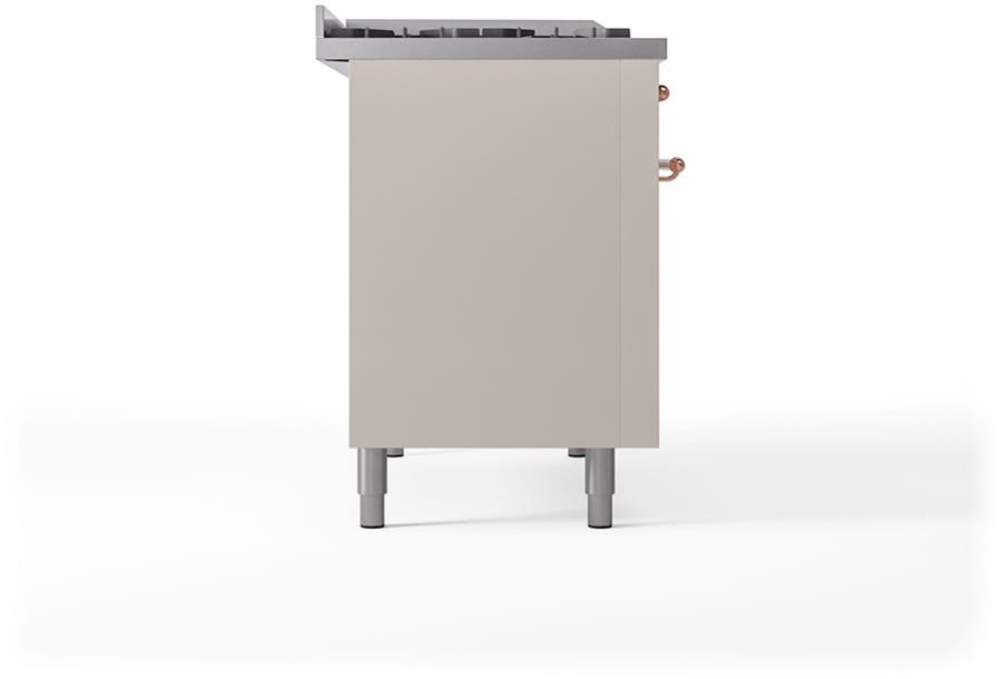 Ilve UN48FSQNMPAWPLP Antique White With Copper Knobs, Liquid Propane