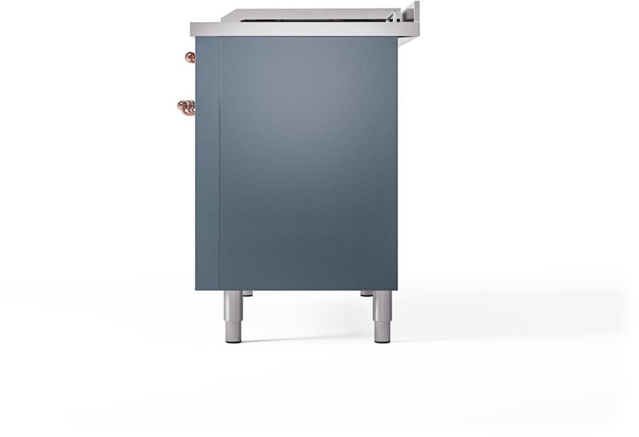 Ilve UN48FSQNMPBGPLP Blue Grey With Copper Knobs, Liquid Propane