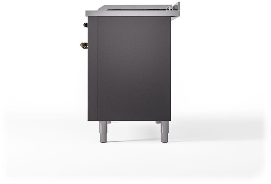 Ilve UN48FSQNMPMGBLP Graphite Matte With Bronze Knobs, Liquid Propane