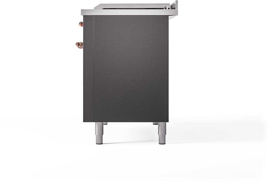 Ilve UN48FSQNMPMGPLP Graphite Matte With Copper Knobs, Liquid Propane