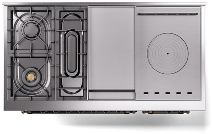 Ilve UN48FSQNMPSSB Stainless Steel With Bronze Knobs, Natural Gas