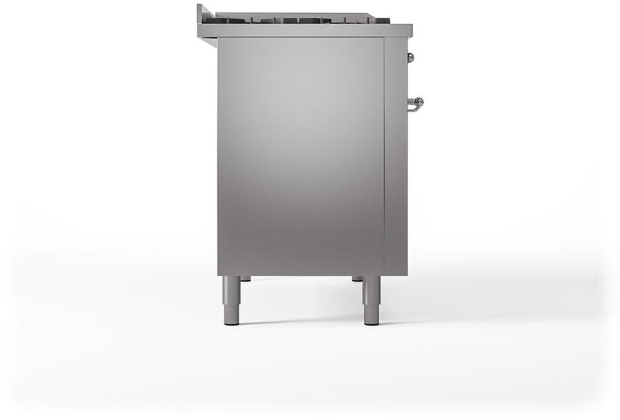 Ilve UN48FSQNMPSSC Stainless Steel With Chrome Knobs, Natural Gas