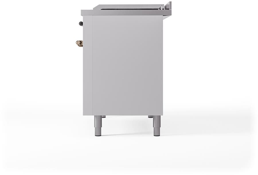 Ilve UN48FSQNMPWHBLP White With Bronze Knobs, Liquid Propane