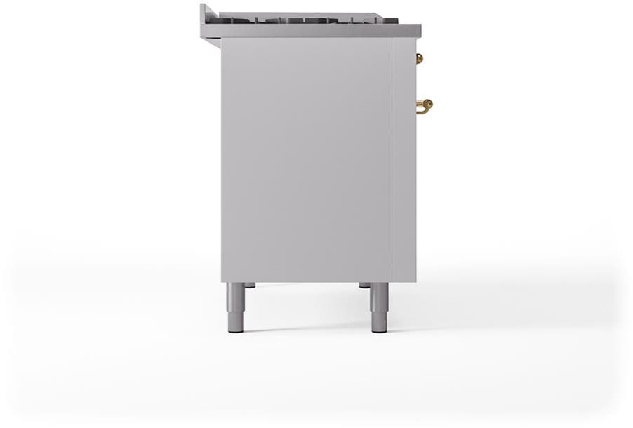 Ilve UN48FSQNMPWHG White With Brass Knobs, Natural Gas